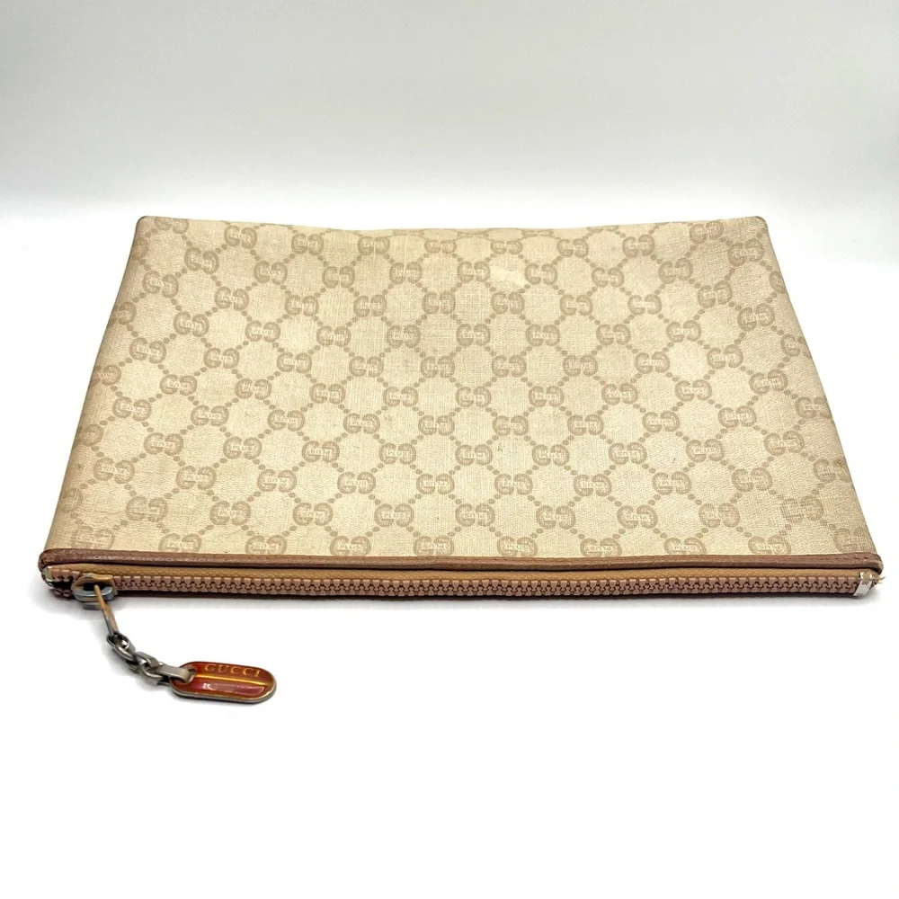 Gucci GG Plus Monogram Pouch / Cosmetic Case / Clutch